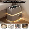 Mesita de noche ultradelgada, inteligente, sin instalación, para uso en dormitorio, mini, ligera, lujosa, pequeña, ahorra espacio, diseño simple, armario de almacenamiento para mesita de noche