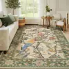 Alfombra Retro Floral para Sala de Estar Amazon, Alfombra Nórdica de Área Grande, Alfombra Gruesa y Resistente a Manchas para Sofá y Mesa de Café