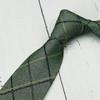 Corbata para hombre estilo coreano casual 7CM estrecha estudiante negocios formal profesional gris cuadros retro británico utilería Verde
