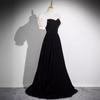 Vestido Negro de Lujo Ligero Nicho de Alta Gama Temperamento Celebridad Bir Graduación Piano Arte Prueba Un Hombro Dos Usos
