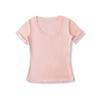 Estilo Americano Retrô Estilo Garota Quente Decote V Cintura Justa Umbigo Camiseta Slim-fit Emagrecimento Combina com Tudo Cor Sólida Base Ombro Regata para Mulheres