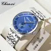 Fabricante Mayorista de Relojes de Moda para Parejas Chenxi Transmisión en Vivo Transfronteriza Calendario Analógico Correa de Acero Relojes de Cuarzo para Hombres y Mujeres