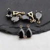 Pendientes de collar con colgante de anillo tipo gota exquisito chapado en oro real de 18 quilates, accesorios de joyería semiacabados
