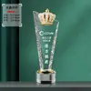Crystal Trophy Company Evento Reunião Esportiva Metal Certificado de Treinamento Instituição Prêmio Estrela de Cinco Pontas Metal Banho de Ouro Troféu