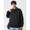 Flyclan Diseño Americano Costura a Cuadros Cuello Camisero Polo Chaqueta de Primavera y Otoño Sudadera con Capucha para Hombre Chaqueta Q8923