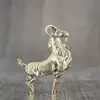 Figurillas Creativas de Latón Puro de Zorro, Cabra y Gato Artesanales para Decoración de Mesa de Sala de Estar en Casa Artesanías Pequeñas de Latón