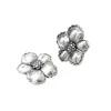 Botones metálicos de flor de cinco pétalos para suéteres y abrigos, botones decorativos cosidos a mano, accesorios para manualidades, botones de flor de cinco pétalos estilo chino