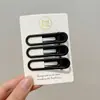 Pinza Negra Sencilla para Flequillo Lateral, Pinza de Pato Sin Costuras para Mujer, Accesorio para el Cabello de la Frente