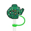 Tampa de palito de Natal personalizada transfronteiriça, capa de palito removível de silicone macio de desenho animado, plugue à prova de poeira, tampa de palito de silicone