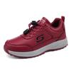 Zapatos de otoño e invierno para ancianos, zapatos de mujer de cuero impermeables, zapatos para madres, zapatos deportivos para mediana edad y ancianos, zapatos de viaje para mamá y papá A666