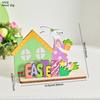 Adornos de madera de conejito de Pascua transfronterizo, artesanías decorativas, nuevo huevo, rompecabezas tridimensional creativo en stock