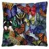 Funda de almohada de felpa corta de mariposa para el hogar transfronteriza, funda de almohada con estampado digital de gráfico de dibujos animados, cojín de almohada