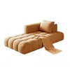 Estilo Crema Francesa Gato Felpa Esponja Chaise Chaise Sofá Individual Reclinable Sala de Estar Dormitorio Balcón Sofá Perezoso Madera