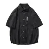 Camisa casual de marca Tide para hombre de manga corta primavera y verano estilo Hong Kong sentido de alta gama camisa guapa rebelde camisa moderna con botones chaqueta ropa de hombre