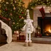 Boneco Telescópico de Natal em Pé Vitrine de Natal Boneco de Neve Rena Boneca Decoração Ornamento