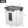Latas Selladas para Granos y Cereales, Almacenamiento de Cocina, Latas Transparentes de Plástico de Grado Alimenticio, Cajas para Snacks, Productos Secos y Almacenamiento de Té