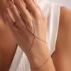 Joyería de Moda Copo de Nieve Cadena de Dedo Estrella de Cinco Puntas de Circonia Personalizada Europea y Americana Joyería Versátil Fresca y Natural Nueva para Mujer