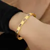 Conjunto de Pulseiras Misteriosas de Pedra de Vidro de Dopamina com Fecho de Aço Inoxidável Cor Dourada PVD Preserva Cor Luxuosa Pulseira com Zircônia Incrustada