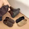 2026 Nuevos Zapatos de Lana Birkenstock de Lunares Otoño Invierno Zapatos de Algodón con Tacón Oculto Zapatos Perezosos Cómodos Zapatos de Deslizamiento Individuales para Mujer