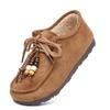 Zapatos Kangaroo para Mujer 2026 Otoño e Invierno Nuevo Estilo Forrados de Felpa Calientes Zapatos de Algodón para Mujer Casual Retro Zapatos Birkenstock Mocasines Versátiles