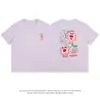 Camiseta de Manga Corta con Estampado de Oso Arcoíris, Nueva Tendencia de Marca de Nicho para Verano, para Hombres y Mujeres, Exquisita Camiseta de Algodón Puro con Cuello Redondo, Venta al por Mayor