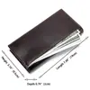 Cartera Larga de Cuero Genuino de Alta Gama para Hombre, Bolso de Mano Retro de Negocios Portátil, Cartera Hecha a Mano de Piel de Vaca, Venta al por Mayor de Comercio Exterior