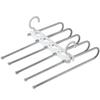 Cremalheira de Calças Telescópica Dobrável Sem Costura Multicamadas Cabide de Calças Doméstico Mágico Clipe para Calças Armazenamento de Guarda-Roupa Cabide de Calças