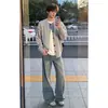 Suéter cárdigan Cleanfit gris claro para hombre, tejido casual de otoño de corte holgado con un toque de alta gama, chaqueta elegante y casual