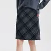 Falda Estilo Preppy Retro para Mujer, Estilo Otoño e Invierno, Falda Corta para Personas Bajas, Falda de Cuadros Línea A