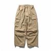 Macacão masculino ins estilo americano moda marca solta função ao ar livre plissado largo perna calças casuais cordão calças