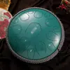 Tambor etéreo de clase D de la marca Huashu, tambor de loto de 15 tonos y 13 pulgadas, tambor de lengüeta de acero para golpear a mano, percusión engrosada y mejorada.