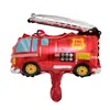 Balões de folha em formato de veículo para decorações de aniversário de meninos: ônibus escolar, carro de polícia, caminhão de bombeiros, veículo de construção, carro