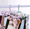 Tendedero plegable de plástico para ropa interior y calcetines con 12 pinzas para niños.