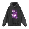 Sudadera con capucha tie-dye de peso pesado impresa tie-dye negra holgada moderna de marca casual talla grande unisex en stock