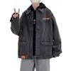 Chaqueta de Mezclilla para Hombre Tallas Grandes, Chaqueta Oversize para Hombre, Ropa Holgada de Moda para Hombre Tallas Grandes para Estudiantes