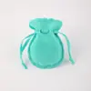 Bolsa de Veludo com Cordão Dupla Face em Estoque Anti-Arranhões para Joias Logotipo Personalizado