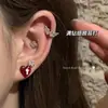 Ángel Sanador Dulce Amor Resina Más Fácil de Combinar Aretes Corazón Alas de Ángel Aretes de Acero de Titanio Nuevo Estilo para Mujer