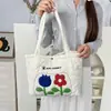 Nova Bolsa de Mão Bordada de Desenho Animado, Bonita e Macia, Bolsa de Ombro de Grande Capacidade, Bolsa Tote Versátil para o Dia a Dia em Algodão Acolchoado