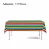 Nuevos Suministros para Fiesta Folclórica Mexicana Decoración Fiesta Vajilla Desechable Manteles Traje Ambiente Escena Diseño