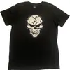 Camiseta de Manga Curta com Estampa Grande de Caveira Retrô Tamanho Grande Solto Top Streetwear Punk Escuro Y2K Harajuku