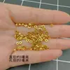 Shuibei Wholesale Grano de Oro Dorado Brillo Dorado Dorado Puro Cuentas Doradas Pequeñas Oro Puro 999 Cuentas de Transferencia DIY Cuentas Sueltas Accesorios Cuentas