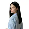 Venta al por mayor de fábrica peluca europea y americana para dama cabello largo lacio medio largo comercio exterior seda de alta temperatura tocado amazon Amazon