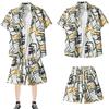 Ropa Transfronteriza Isla Hainan Camisa de Playa Traje para Hombre Viaje Sanya Camisa Hawaiana de Flores para Hombre Pantalones Cortos Estampados