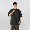 Camiseta Pesada de Manga Curta Estrela Cruzada Masculina Primavera e Verão Tendência Marca Design Moderno Algodão Puro Meia Manga Gola Pequena Meia Manga