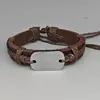 Pulseiras Estudantis Lisas Pretas e Marrons com Pulseiras de Couro Lisas, Pulseiras de Couro Ajustáveis, Pulseiras Trançadas Simples de Cor Lisa de Fabricantes