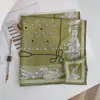 Bufanda Cuadrada Casual y Versátil de Seda y Lana para Mujer, Bufanda de Alta Calidad de Seda y Lana, Nuevo Estilo Otoño e Invierno 2026 Bufanda de Seda y Lana