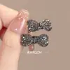 Mini Presilha de Bico de Pato Lateral com Laço de Strass Grampo de Cabelo de Cristal Presilha de Cabelo de Testa de Alta Qualidade Mini Presilha para Franja