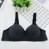 Para taza grande talla grande 46 sujetador 3 filas sin aro de acero sujetador sujetador de madre algodón fino copa C suave