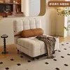 Sofá-cama dobrável, de cor creme, estilo retrô, de um lugar, design simples, adequado para apartamentos pequenos, extensível, multifuncional e pode ser usado como sofá ou cama na sala de estar