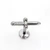 Pendientes hidráulicos de aleación de titanio G23 con patrón, pendientes de aleación de titanio F136 con accesorios para piercing de rosca externa al por mayor